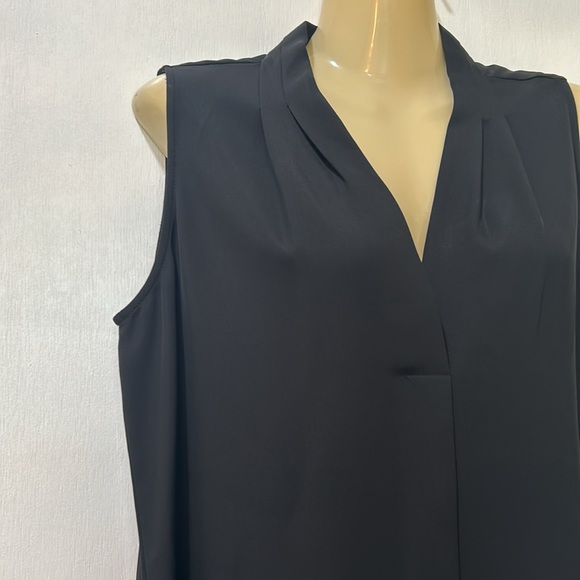 CALVIN KLEIN WOMEN SLEEVELESS BLOUSE BLACK LIGHTWEIGHT Sz M NEW - Picture 3 of 8